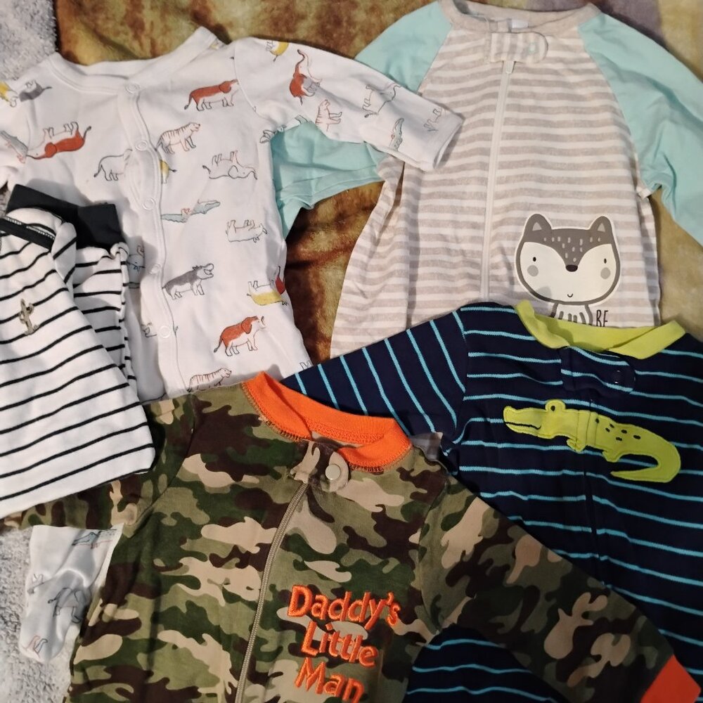5 baby boy sleepers